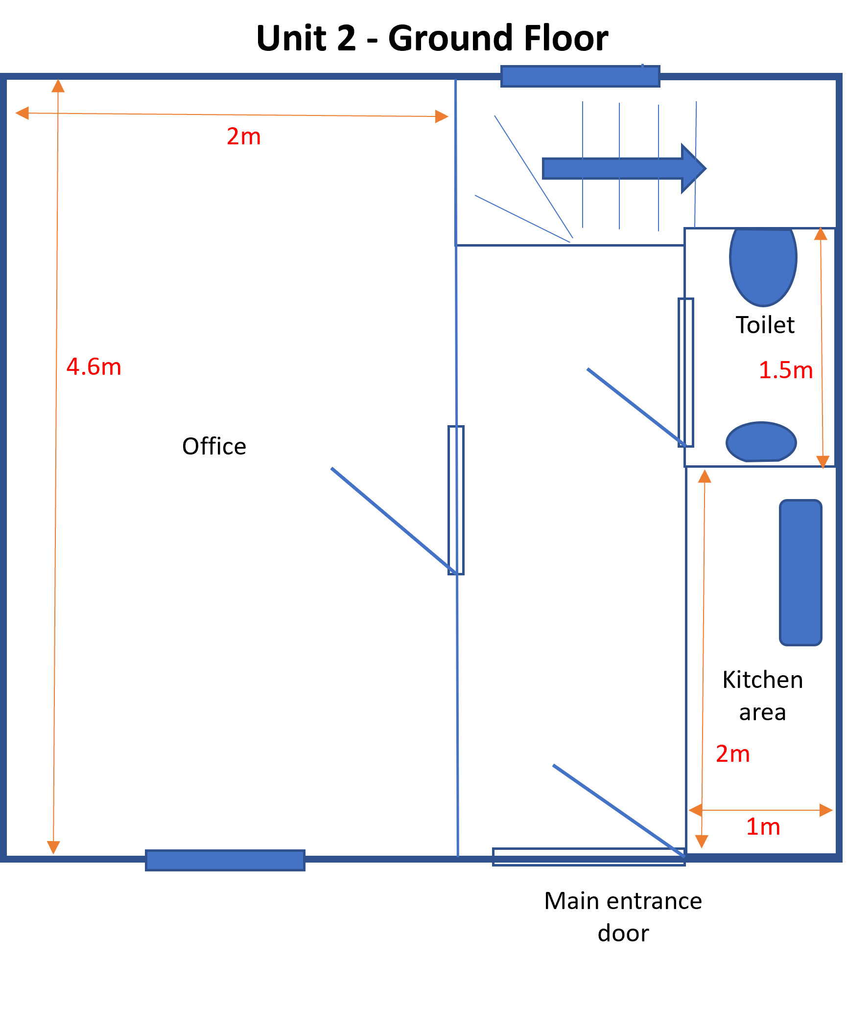 Floorplan Unit 2 Ground Floor